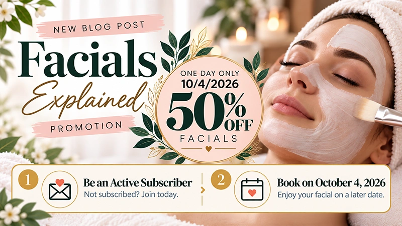 Bella La Belle facial newsletter promotion